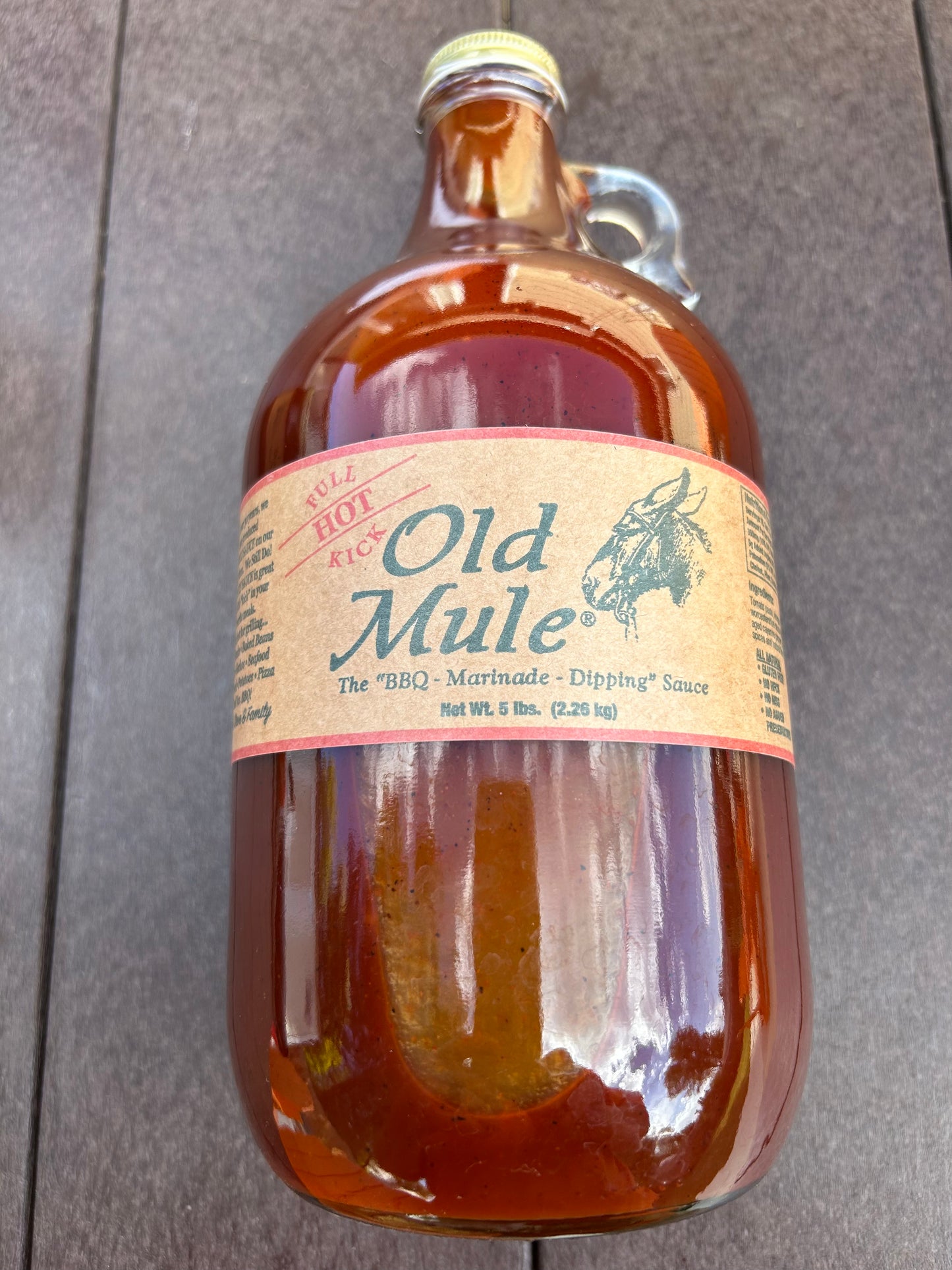 Old Mule Full Kick BBQ Sauce 1/2 Gal